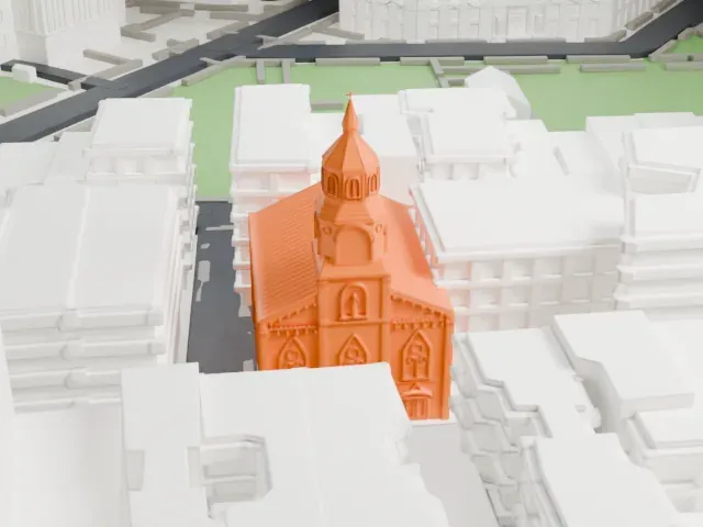 Church of the Transfiguration, Roman Catholic model, East view