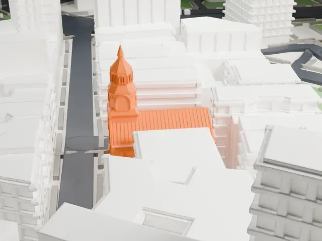 Church of the Transfiguration, Roman Catholic model, North view