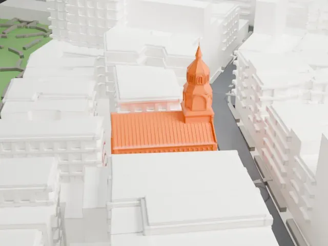 Church of the Transfiguration, Roman Catholic model, South view