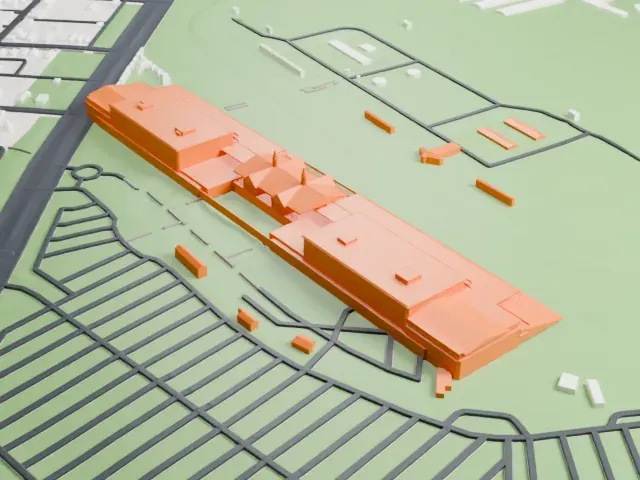 Churchill Downs model, West view