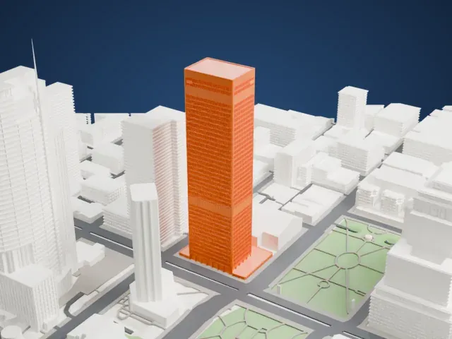 CIBC Tower model, East view