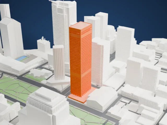CIBC Tower model, North view
