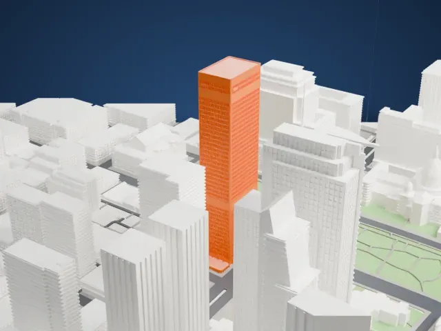 CIBC Tower model, South view