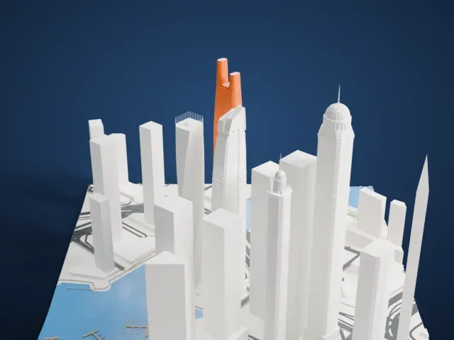 Ciel Dubai Marina model, East view