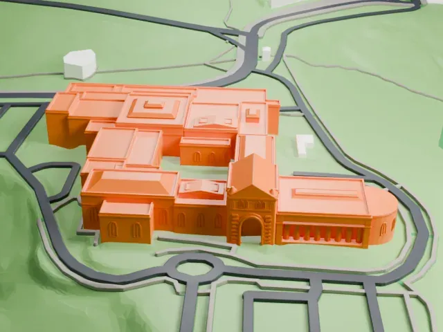 Cincinnati Art Museum model, North view