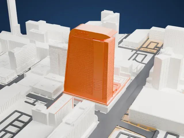Circa Resort & Casino model, North view
