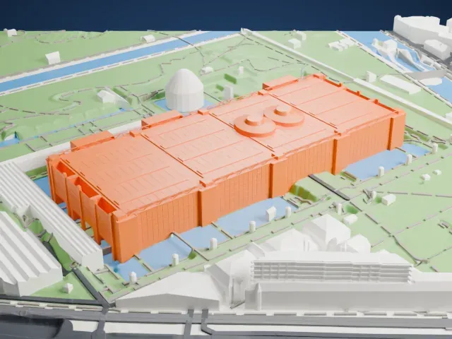 Cité des Sciences et de l'Industrie model, North view