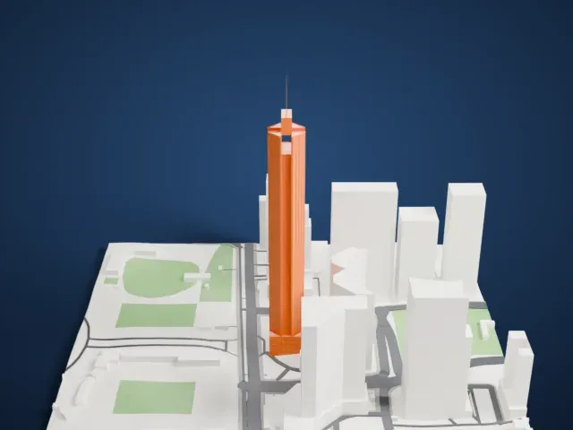 CITIC Plaza model, East view
