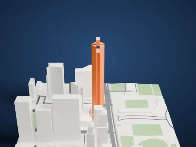 CITIC Plaza model, West view