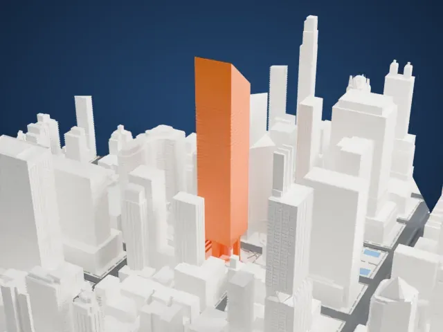 Citigroup Center model, North view