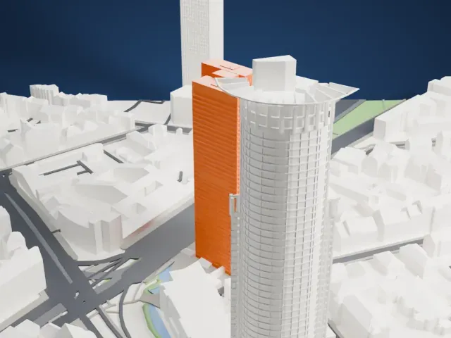 City-Haus model, East view