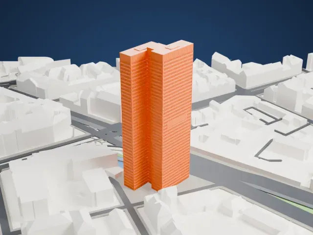 City-Haus model, North view