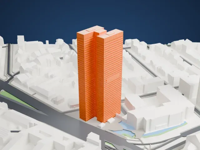 City-Haus model, South view