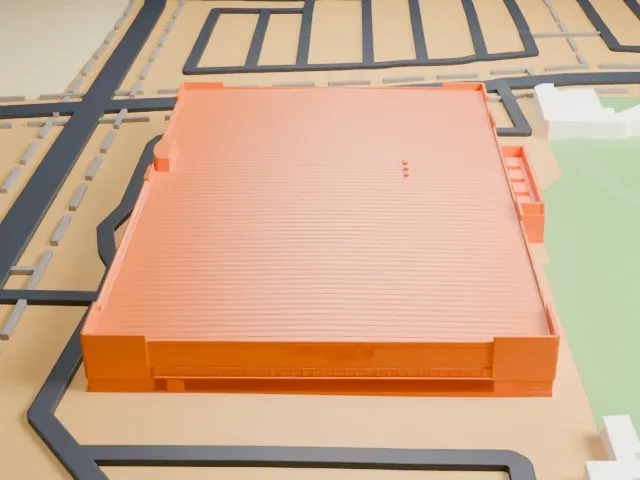 City National Arena model, West view