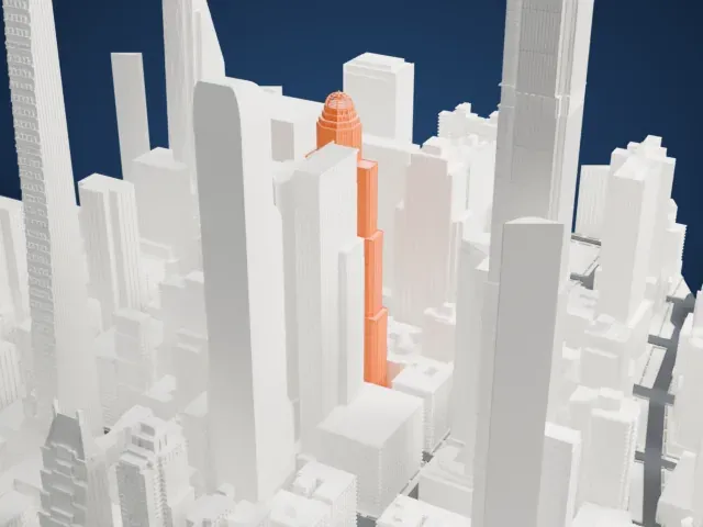 CitySpire model, North view