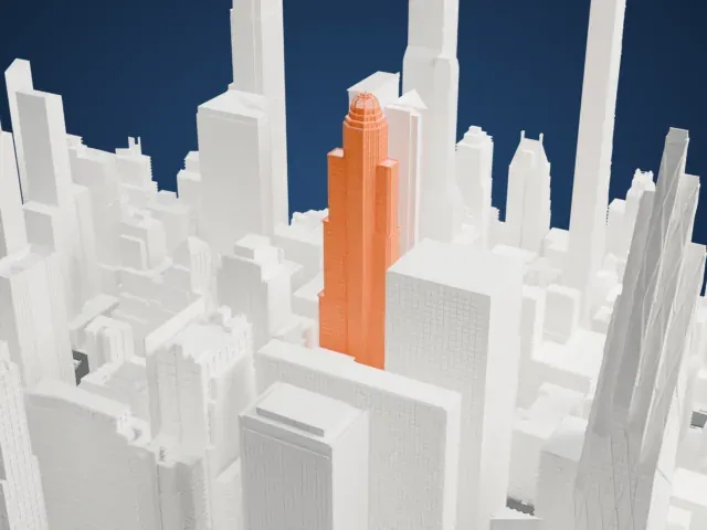 CitySpire model, South view