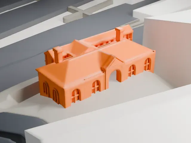 Clapham Junction railway station model, South view