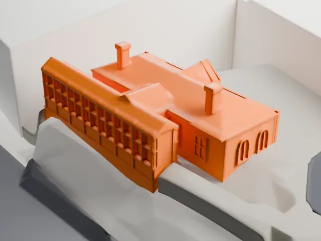 Clapham Junction railway station model, West view