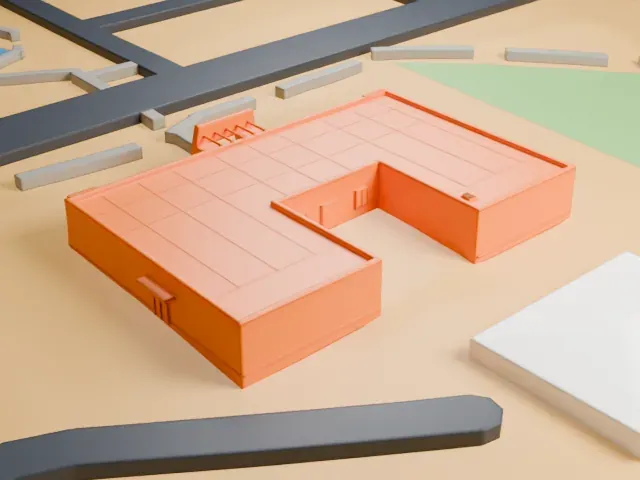 Clark County Museum model, East view