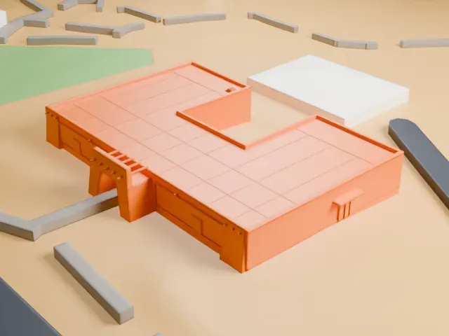 Clark County Museum model, South view