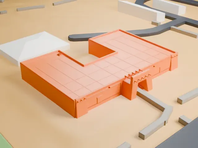 Clark County Museum model, West view