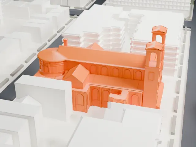 Co-Cathedral of St. Joseph, Brooklyn model, East view