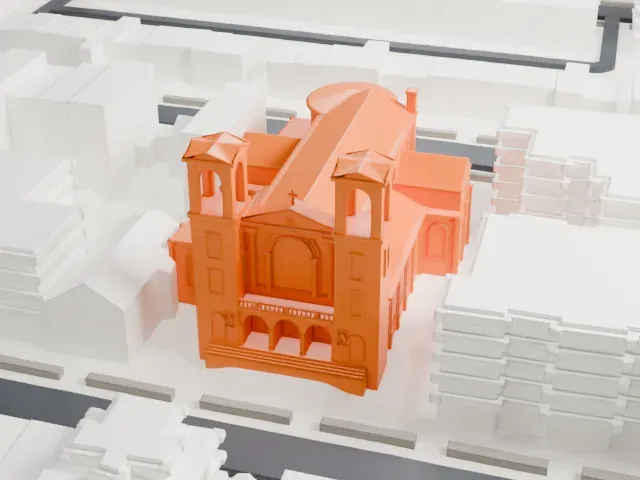 Co-Cathedral of St. Joseph, Brooklyn model, North view