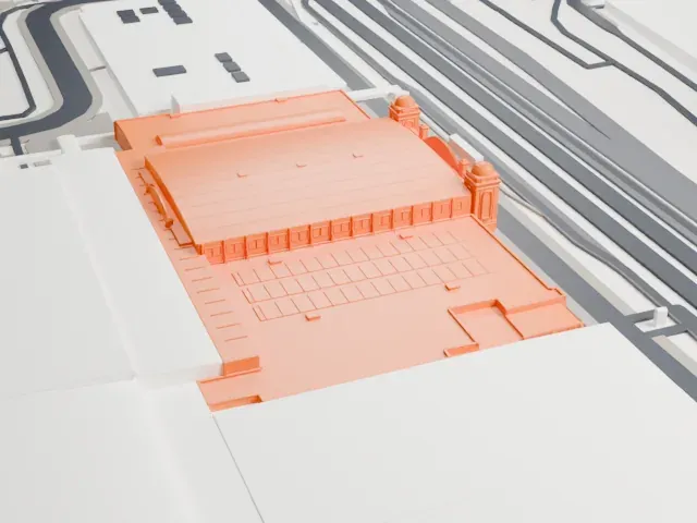Coca-Cola Coliseum model, East view