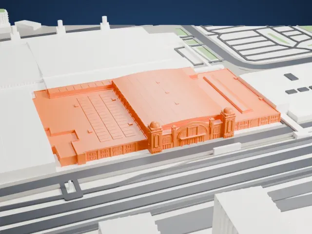 Coca-Cola Coliseum model, North view