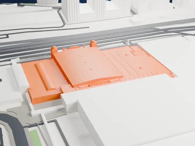 Coca-Cola Coliseum model, South view