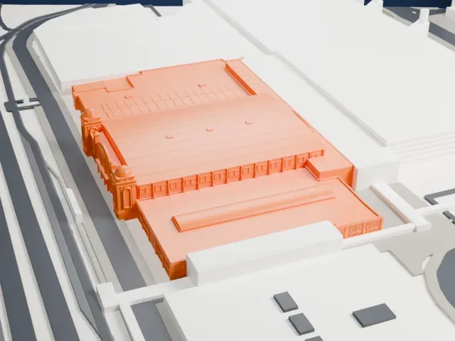 Coca-Cola Coliseum model, West view
