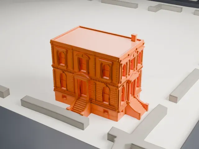 Coignet Stone Company Building model, East view