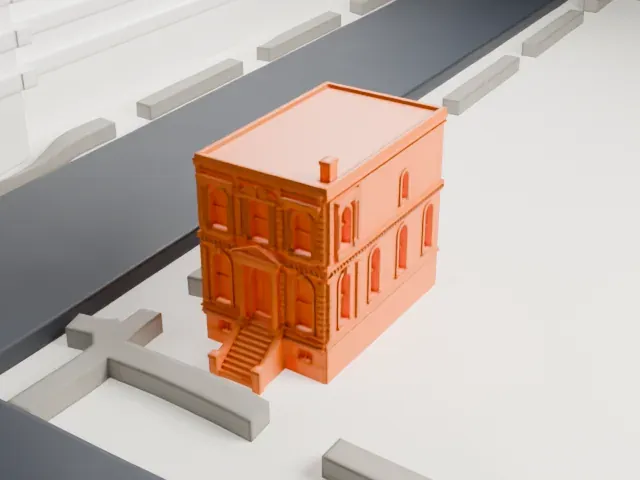 Coignet Stone Company Building model, North view