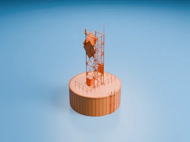 Cold Spring Harbor Light model, South view