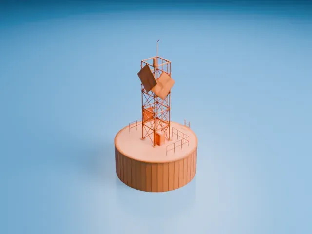 Cold Spring Harbor Light model, West view