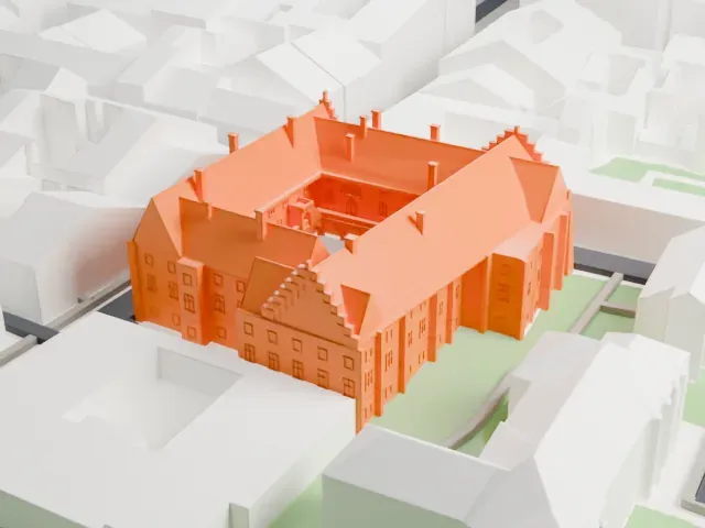 Collegium Maius, Kraków model, West view