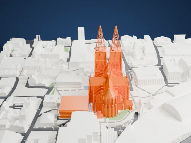 Cologne Cathedral model, East view