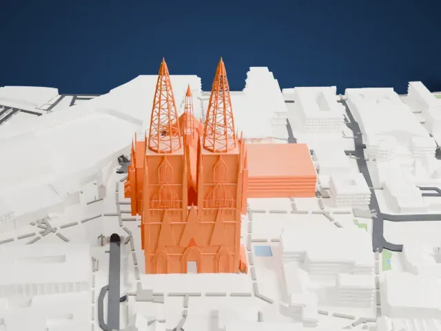 Cologne Cathedral model, West view