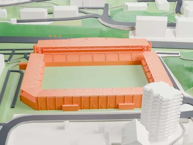 Color Line Stadion model, South view