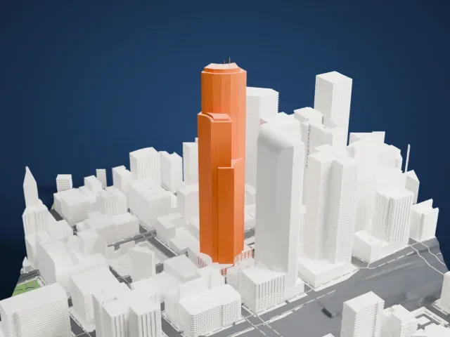 Columbia Center model, East view