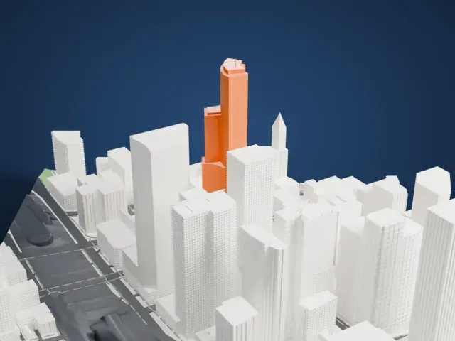 Columbia Center model, North view