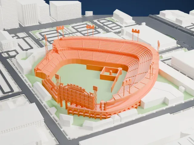 Comerica Park model, East view