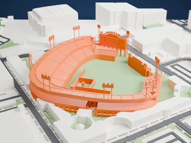 Comerica Park model, West view