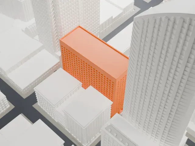 Commerce Court model, North view