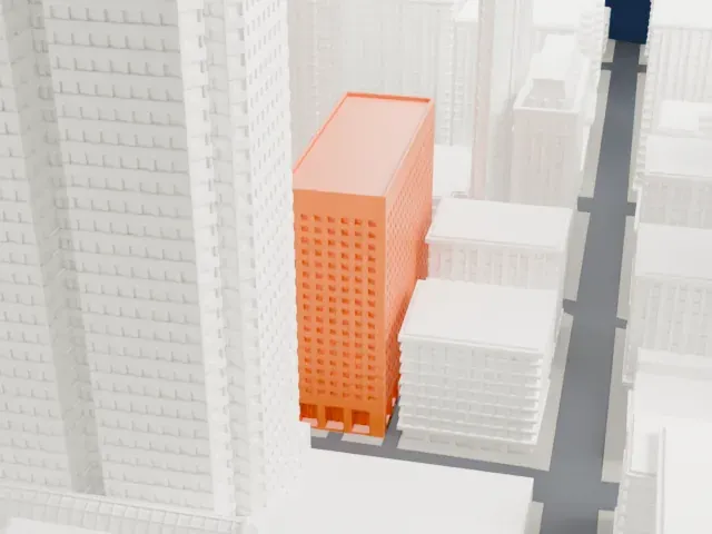 Commerce Court model, South view
