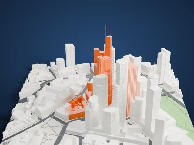 Commerzbank Tower model, North view