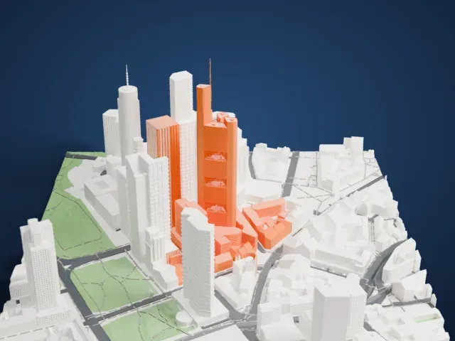 Commerzbank Tower model, South view