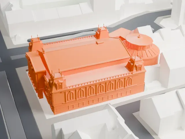 Concertgebouw, Amsterdam model, North view