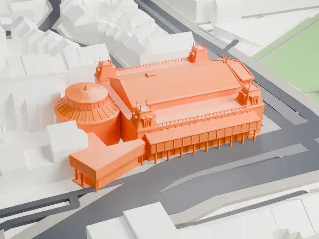 Concertgebouw, Amsterdam model, South view