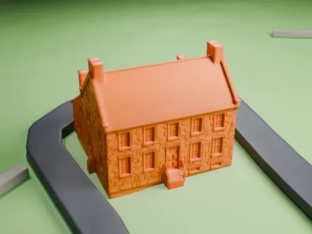 Conference House model, East view